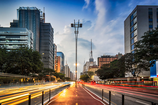 Photo taken at Paulista Avenue, Sao Paulo, Brazil.