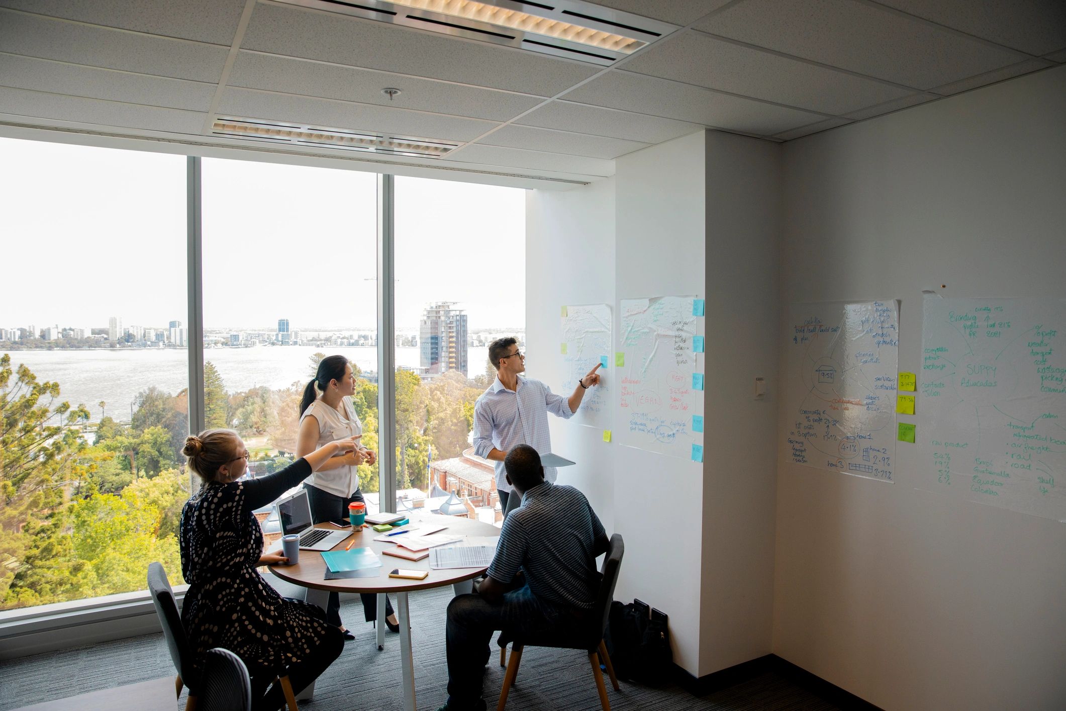 Consulting team in a strategy workshop meeting